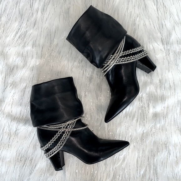 Self Portrait Draped Chain Boots - Picture 8 of 12